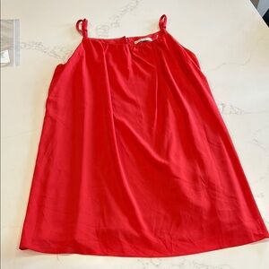 ALICE + OLIVIA Women's Red Spaghetti Strap Sundress Size L